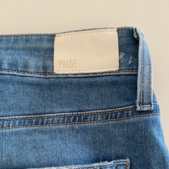 PAIGE Women’s Classic Blue Wide Leg Jeans - Picture 4 of 6